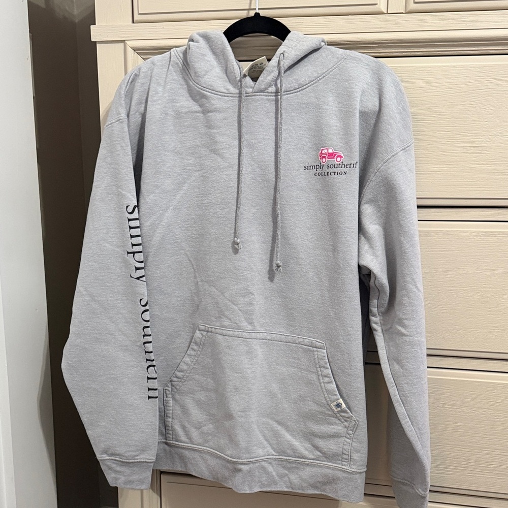 Simply Southern Gray Jeep Hoodie XL